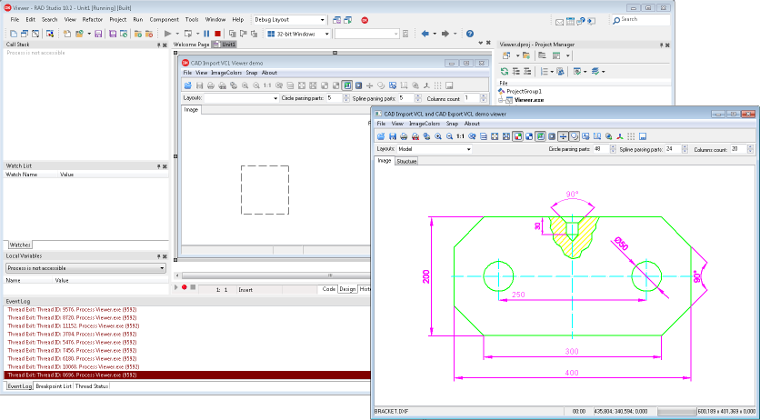 CAD VCL в Embarcadero RAD Studio 10.2 Tokyo