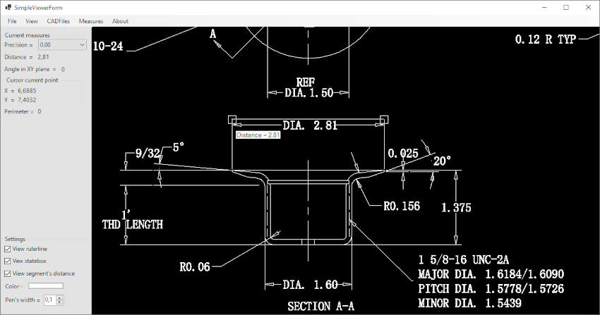Демопроект CAD .NET 16