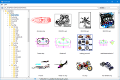 Предварительны просмотр файлов AutoCAD DWG, DXF в окне Эскизы